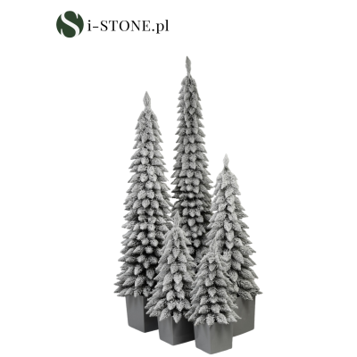 Choinka sztuczna  Świerk Zakopiański ośnieżony  w donicy Super slim